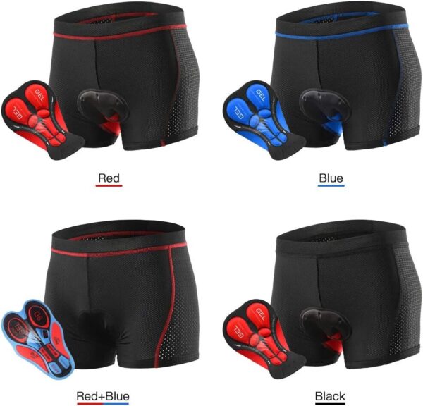 Moniss Calções cuecas para ciclismo masculinos respiráveis acolchoados em gel MTB bermudas para ciclismo
