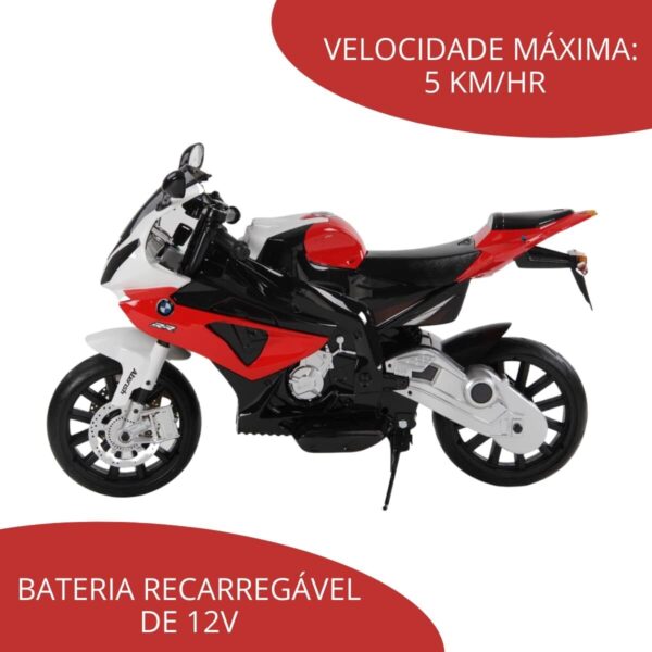 Mini Moto Elétrica 12V BMW S1000 RR, Importway, Vermelho