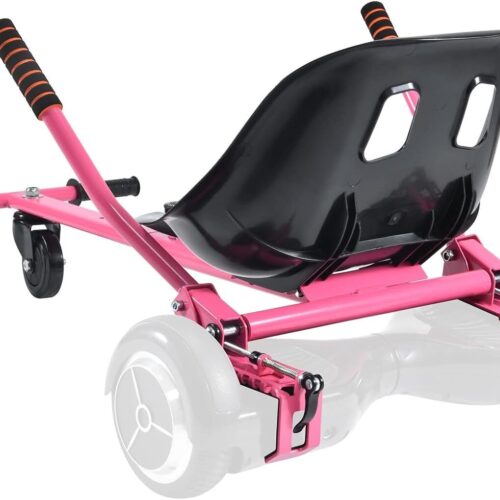 61IwwkDaapL._AC_SL1500_.jpg Correias de fixação de assento Hoverboard não necessárias, acessório de kart para prancha flutuante com mecanismo de trava, carrinho de flutuação de 120 kg 66 a 87,6 cm ajustável, assento maior e mais resistente, serve para hoverboard de 16,5 cm, 21,5 cm, 25,4 cm