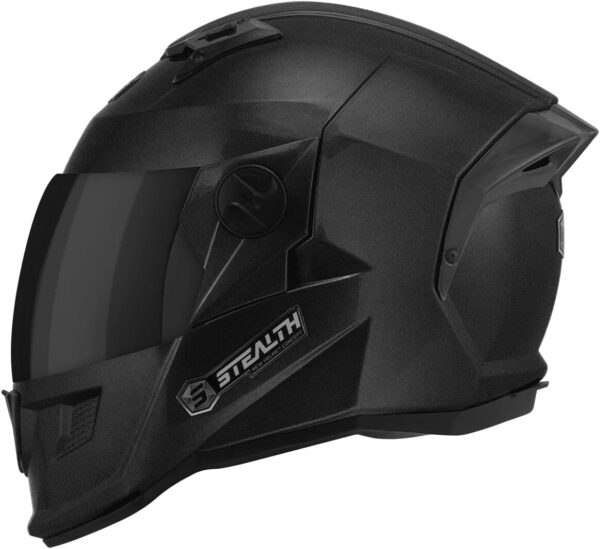 61JEpj79fGL._AC_SL1200_.jpg CAPACETE FECHADO PRO TORK STEALTH SOLID BRILHANTE PRETO TAM. 58 VIS. FUMÊ