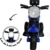 Moto Elétrica Infantil Azul Primeira Moto 6v com Luz Led e Música