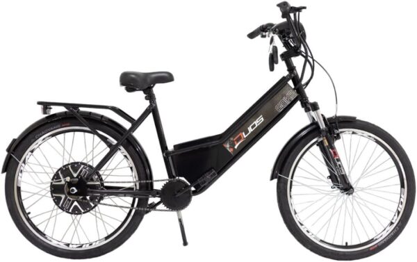 Bicicleta Elétrica Confort 800W 48V 15Ah Preta