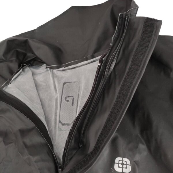 61K1Cp35yL._AC_SL1200_.jpg Conjunto Capa de chuva Motoqueiro Tamanho P PVC 0,28mm Combate Com Gola Masculino Preto Pioneira - 2900-M-PRE-P