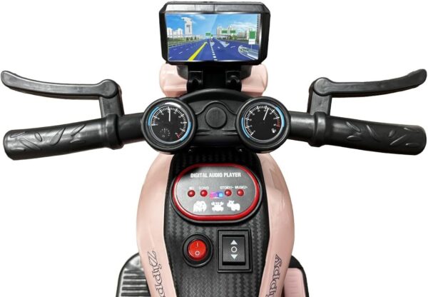 Moto Elétrica Infantil Mini First Custom 6V Zippy Toys (Rosa)