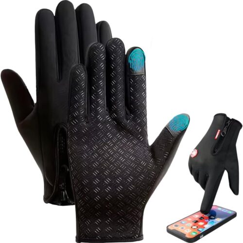 Luva Motoqueiro Térmica Impermeável Com Touch Screen Ciclista Moto Bike Bicicleta Motociclista Ajustável Inverno Chuva Frio Unisex