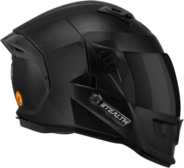 61N676jXP5L._AC_SL1200_.jpg CAPACETE FECHADO PRO TORK STEALTH SOLID BRILHANTE PRETO TAM. 58 VIS. FUMÊ