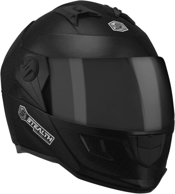 61OK8QUBm8L._AC_SL1200_.jpg CAPACETE FECHADO PRO TORK STEALTH SOLID BRILHANTE PRETO TAM. 58 VIS. FUMÊ