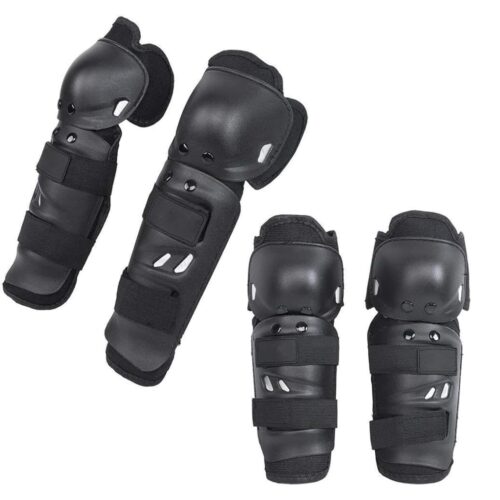 Kit Protetor Articulado para Motociclista – Serve Joelheira e Cotoveleira Anti-Impacto – Esportes Off-Road, Trilha e Motocross – Tamanho Único