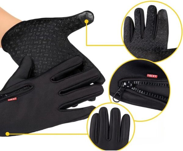 61TfiHJmaWL._AC_SL1000_.jpg Luva Touch Para Moto, Ciclismo, Corrida Ou Caminhada | Modelo Térmico Com Forro Quente, Grip Antiderrapante E Zíper Ajustável – Proteção Contra Vento E Umidade