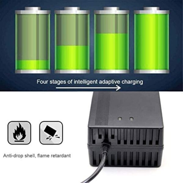 61UhR-Rqq6L._AC_SL1500_.jpg Carregador De Bateria De Lítio 67,2 V 4A Para Scooter Elétrico Inteligente Da Série 60 V 13, Adaptador De Energia Universal Li-Ion Para Auto-equilíbrio Monociclo Skate Hoverboard,B,Extremely12