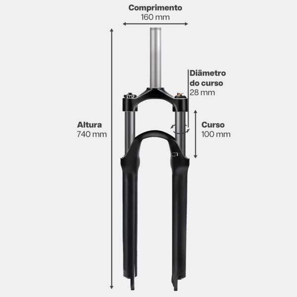 61XK6q2IiiL._AC_SL1500_.jpg Suspensão Dianteira Bike MTB Aro 26 100mm Trava Manual Alumínio Freio a Disco Mecânico ou Hidráulico