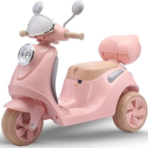 61Y55wU7MZL._AC_SL1200_.jpg Moto Motinho Scooter Elétrica 6V Infantil Som Luz Música Triciclo Menino Menina Criança (Rosa)