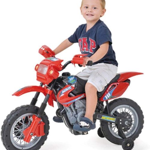 61YJIhsNqFL._AC_SL1200_.jpg Moto Elétrico Infant Motocross Xplast Preto/Vermelho
