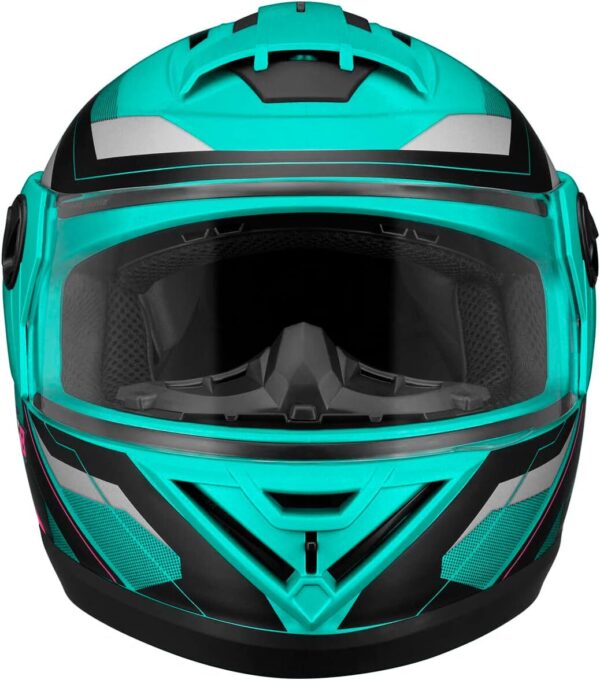 61Yn7AOrZfL._AC_SL1200_.jpg CAPACETE FECHADO PRO TORK EVOLUTION 788 G8 EVO FOSCO VERDE TURQUESA - PINK TAM. 58