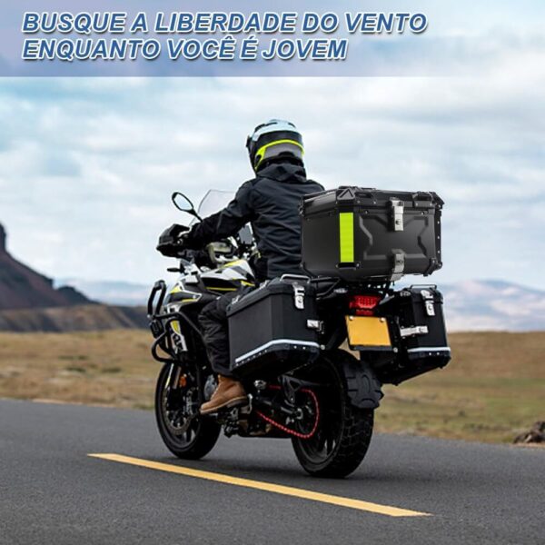Baú para Moto 45L Super Adventure, Modelo Universal de Alto Volume, Bauleto Impermeável 45 Litros