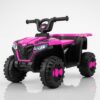Mini Quadriciclo Elétrico Infantil Bateria 6V com Luz e Som Rosa