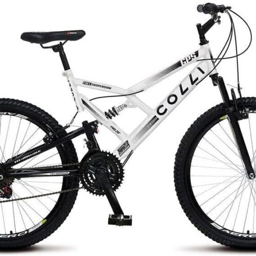 Colli Bike, Bicicleta GPS 148 Dupla Suspensão e Freios V-Brake, Aro 26 Aero, 36 Raias, 21 Marchas