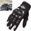 Luvas de Moto para Homens Dedos Completos Tela Motocicleta Corrida Ciclismo Motocross Montanha Respirável Vestir- Leve Secagem Rápida Confortável Apoio no Pulso Ajustável Esportes