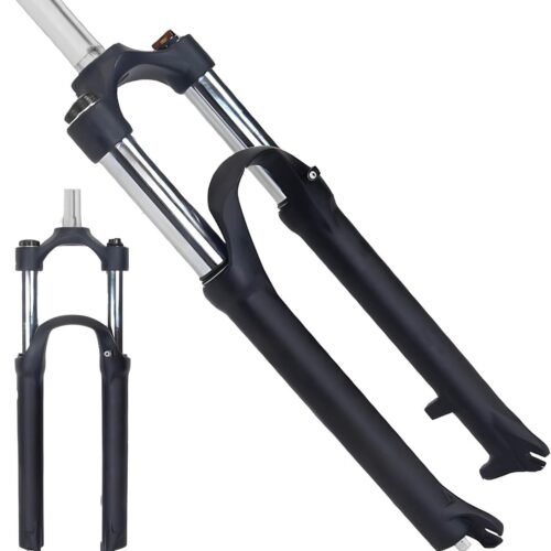 61anYsf6OxL._AC_SL1500_.jpg Suspensão Dianteira Bike MTB Aro 26 100mm Trava Manual Alumínio Freio a Disco Mecânico ou Hidráulico