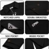 61cX0M2IETL._AC_SL1500_.jpg Runcati Sobretudo masculino trench coat transpassado lapela entalhada casual com cinto corta-vento outono clássico casaco longo