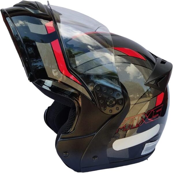 61dr-OMlYL._AC_SL1200_.jpg Capacete Moto Mixs Gladiator Delta Articulado Escamoteável Robocop Motociclista Motoqueiro