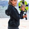 Jaqueta Feminina Corta Vento Impermeável com Forro e Capuz – Esportiva, Casual, Leve e Resistente à Água – Marca Lufran – Preta do P ao EG