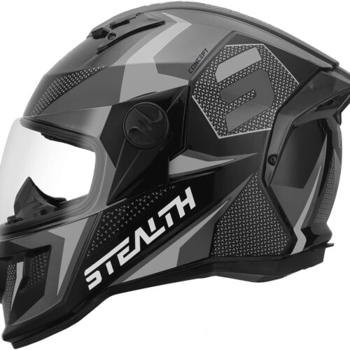61e7iLs4FTL._AC_SL1200_.jpg CAPACETE FECHADO PRO TORK STEALTH CONCEPT BRILHANTE PRETO - CINZA TAM. 62