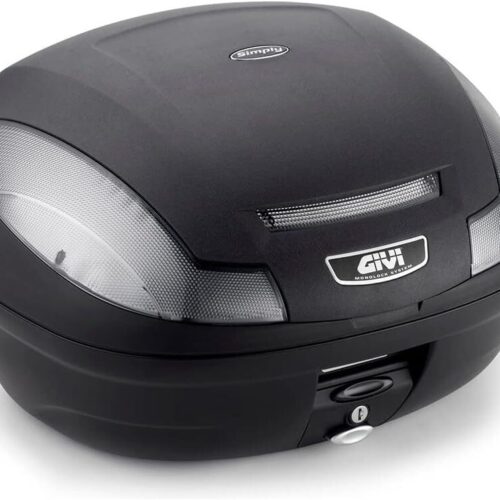61gamGggMNL._AC_SL1000_.jpg Bau Bauleto Moto Monolock E470n Simply 47 Litros - Givi Fumê