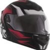 MIXS Capacete Escamoteável Gladiator Storm, Vermelho Fosco, Tam. 58
