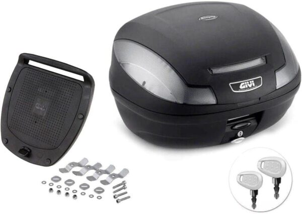 Bau Bauleto Moto Monolock E470n Simply 47 Litros - Givi Fumê