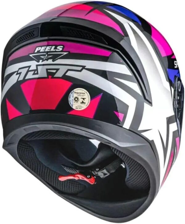 61ivzTYjdKL._AC_SL1000_.jpg Capacete Moto Masculino Feminino Peels Spike 2 1ST Preto Brilhante Rosa