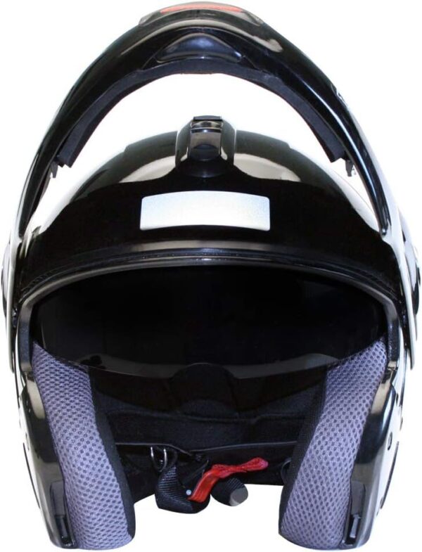 61kWE0A1VIL._AC_SL1000_.jpg Capacete de Moto Mixs MX Captiva Com Viseira Interna Solar Óculos de Sol Articulado Escamoteável Robocop Preto Brilhant