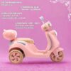 Moto Motinho Scooter Elétrica 6V Infantil Som Luz Música Triciclo Menino Menina Criança (Rosa)