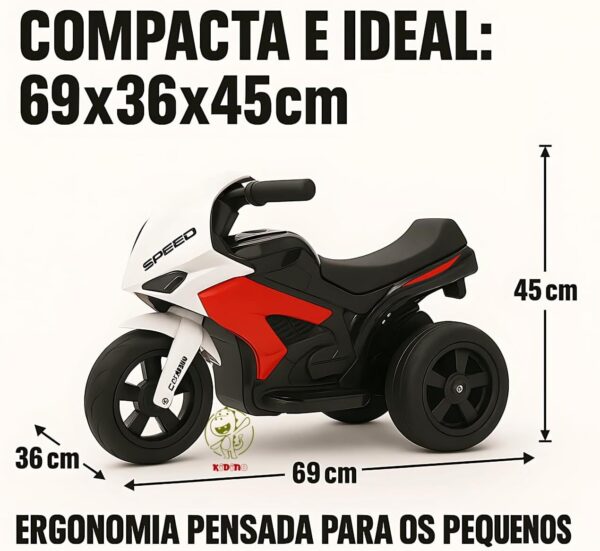 61n8HyZ7b7L._AC_SL1300_.jpg Moto Elétrica Infantil Kidino Xtreme 6V - Segura e Divertida para Crianças 1 a 3 Anos