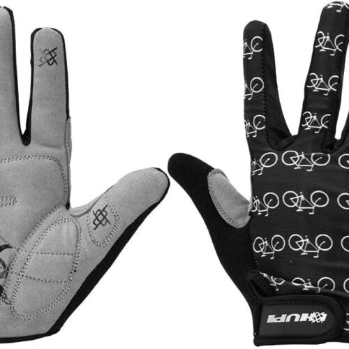 Luva Hupi Dedo Longo Love Bike Preto