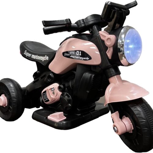 61p3p7G6JyL._AC_SL1200_.jpg Moto Elétrica Infantil Mini First Custom 6V Zippy Toys (Rosa)