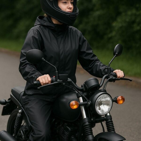 Capa De Chuva Com Capuz Impermeável Motoqueiro Proteção Contra Chuva