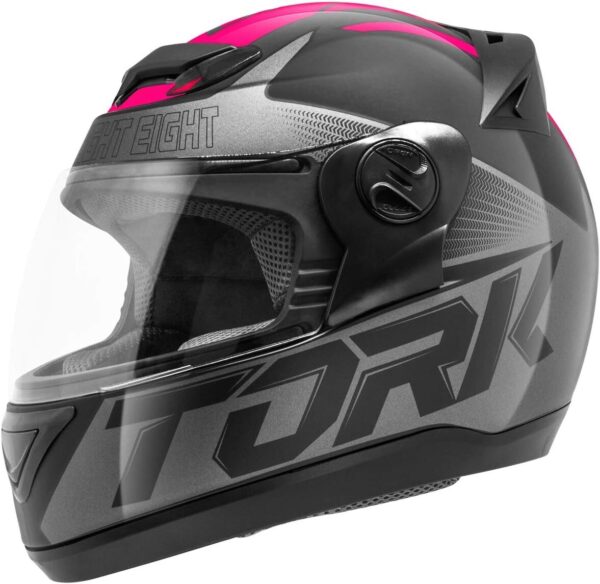 61qiqzjilkL._AC_SL1200_.jpg Pro Tork Capacete Evolution G7, Preto/Rosa, Tam. 58