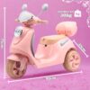 Moto Motinho Scooter Elétrica 6V Infantil Som Luz Música Triciclo Menino Menina Criança (Rosa)