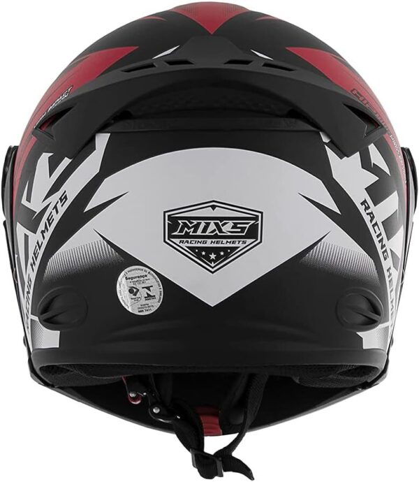 MIXS Capacete Escamoteável Gladiator Storm, Vermelho Fosco, Tam. 58