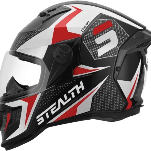61sImfevECL._AC_SL1200_.jpg CAPACETE FECHADO PRO TORK STEALTH CONCEPT BRILHANTE BRANCO - VERMELHO TAM. 58