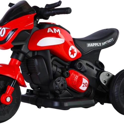 61sPR4UgdDL._AC_SL1500_.jpg Moto Vermelha Elétrica Infantil Motor 380W Brinquedo Criança Race Unitoys