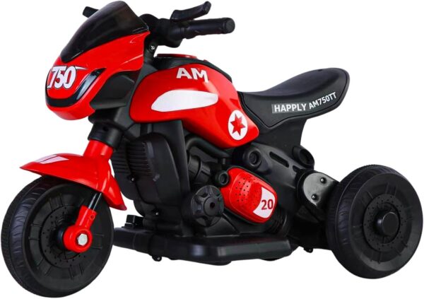 61sPR4UgdDL._AC_SL1500_.jpg Moto Vermelha Elétrica Infantil Motor 380W Brinquedo Criança Race Unitoys
