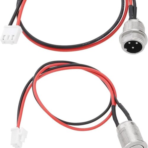 Conector de porta de carregamento em linha de 3 pinos, 2 fios, Hoverboard, porta de carregamento para plugue de scooter elétrico, carregador de bateria com interruptor de alimentação