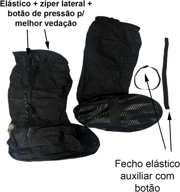 61wAu8z3uzL._AC_SL1200_.jpg CAPA DE CHUVA PARA CALÇADOS capa impermeável p/motoqueiro moto tenis shows Preta (L, BR, Adulto, Numérico, G, 36)