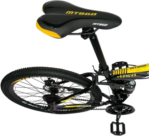 bicicleta dobravel mountain bike aro 26 suspensão duple freio a disco 21 marchas