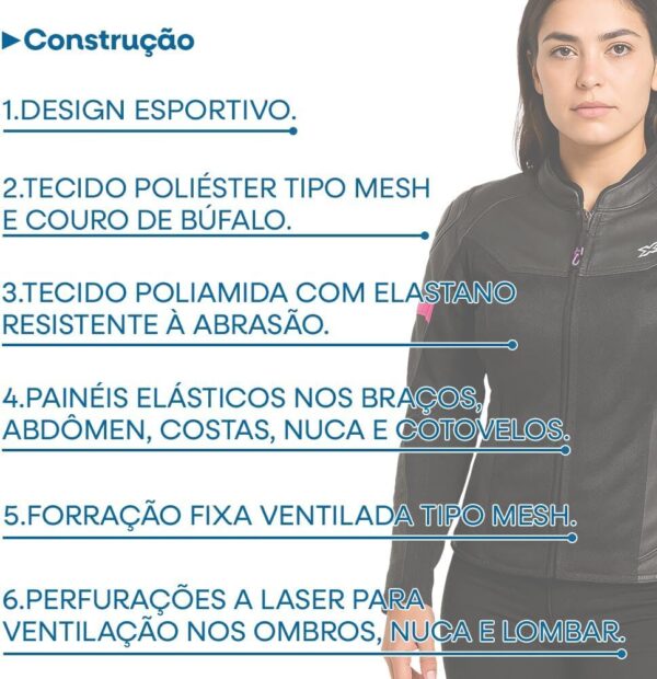 Jaqueta Naked X11 Com Prote??o Imperme?vel Feminina Motociclista Motoqueiro
