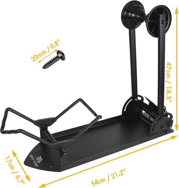 BIKEHAND Fat Elétrica E da bicicleta da bicicleta do pneu andar montado dobrável suporte Estacionamento Rack - para Mountain e Road Bike Indoor Outdoor Nook Garagem Arrecadação - Max Largura do pneu 5"