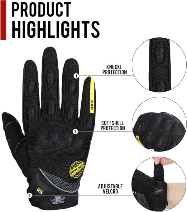 71-xt9OM2rL._AC_SL1500_.jpg BORLENI Luvas de motociclismo, tela sensível ao toque, luvas de dedo inteiro, motocross, corrida, bicicleta, esportes ao ar livre para mulheres e homens