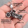 713RjGOCuUL._AC_SL1080_.jpg Colar Masculino Motociclista em Aço Inox com Pingente "Chopper Fantasma" – Estilo Biker, Resistência e Atitude – Acompanha Bolsa de Veludo
